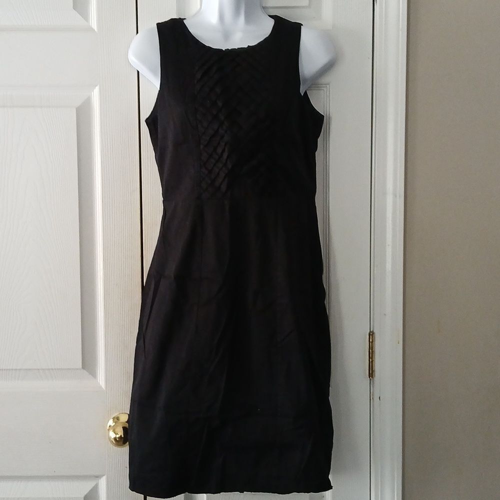Apt 9 black sleeveless weaved front panel dress Sz 4 NWOT